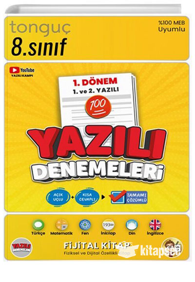 8- Sınıf Yazılı Denemeleri 1- Dönem 1 ve 2- Yazılı Tonguç Akademi